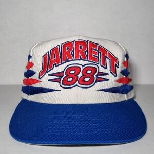 Vintage 90s Dale Jarrett Diamond Cut Logo Athletic Hat Cap Snapback Nascar 🔥